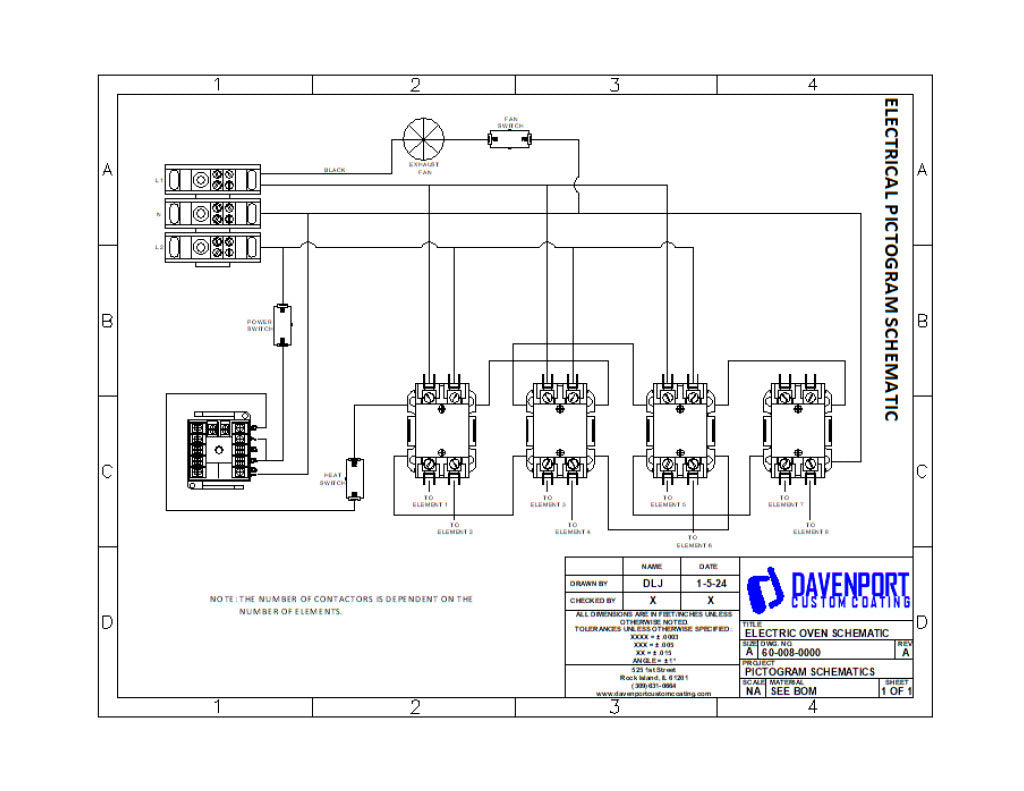 4x4x8 Electric Batch Powder Coating Oven