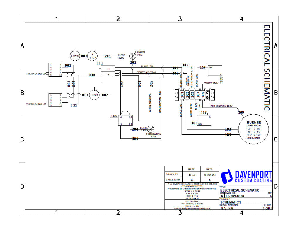 8x8x24 Powder Coating Oven